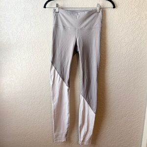 Lululemon Speed Wunder light grey and tan high waisted leggings